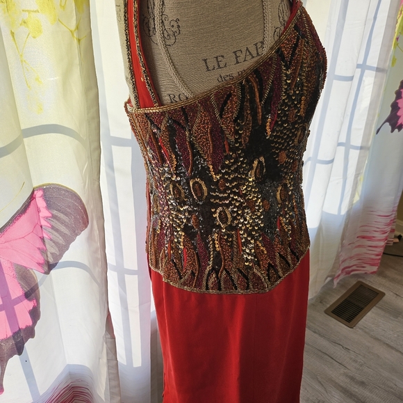 Ann Lawrence Vintage Glam beaded Sequin Dress Cocktail Party 6/8 - Picture 6 of 16